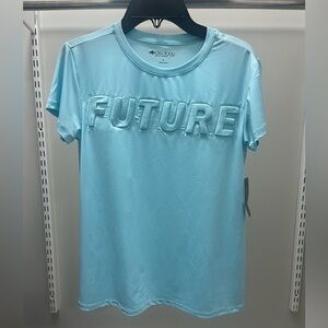 Dezobay Aqua Light Blue 'Future' T-Shirt, Size Large (14)